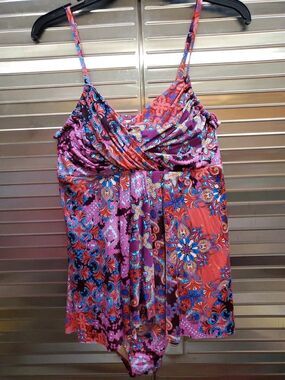 Garnet Hill one piece BOHO swimsuit